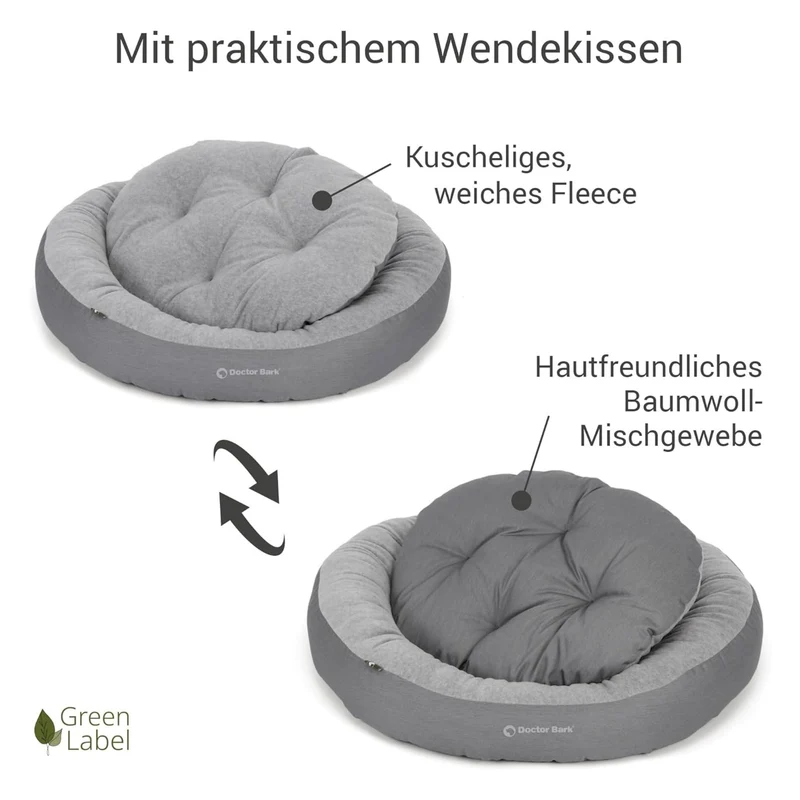 Doctor Bark Ergonomisches Hundenest – Hundebett gegen Gelenkschmerzen & für erholsamen Schlaf