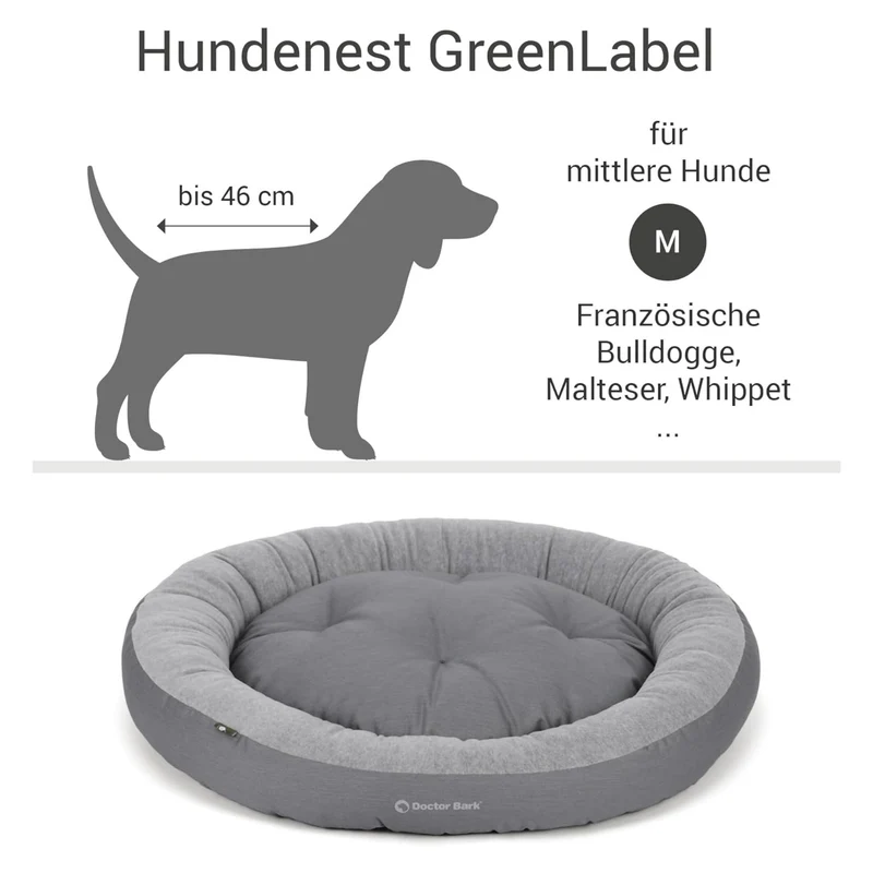 Doctor Bark Ergonomisches Hundenest – Hundebett gegen Gelenkschmerzen & für erholsamen Schlaf