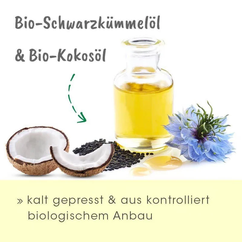 cdVet insektoVet Bio-Kokos-Schwarzkümmel-Öl – Natürlicher Parasitenschutz für Hunde mit hochwertigen Bio-Ölen