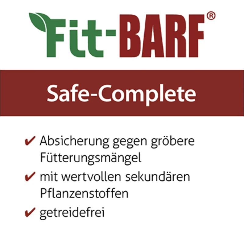 cdVet Fit-BARF Safe-Complete – Vollständige Mineralstoff- & Vitaminversorgung für gebarfte Hunde, natürliche BARF-Ergänzung mit Calcium, Spurenelementen & Vitaminen
