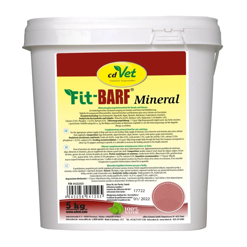cdVet Fit-BARF Mineral – Natürliche Mineralstoffversorgung für BARF-Ernährung bei Hunden & Katzen