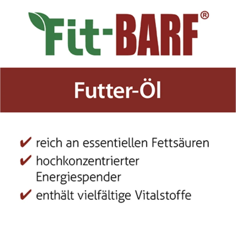cdVet Fit-BARF Futter-Öl für Hunde & Katzen – Natürliches Omega-3 Öl für glänzendes Fell, gesunde Haut & starke Abwehrkräfte