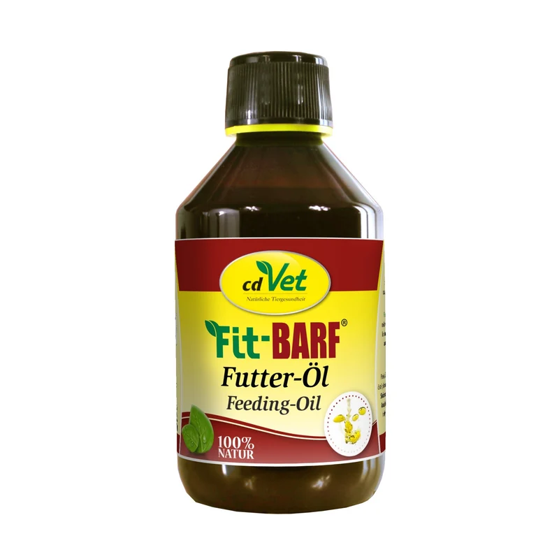 cdVet Fit-BARF Futter-Öl für Hunde & Katzen – Natürliches Omega-3 Öl für glänzendes Fell, gesunde Haut & starke Abwehrkräfte