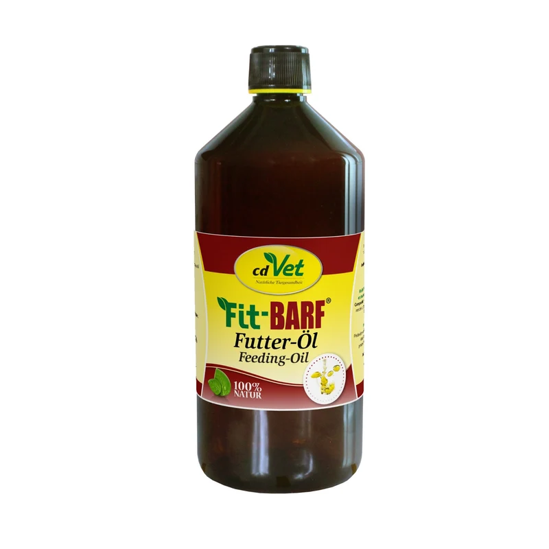 cdVet Fit-BARF Futter-Öl für Hunde & Katzen – Natürliches Omega-3 Öl für glänzendes Fell, gesunde Haut & starke Abwehrkräfte