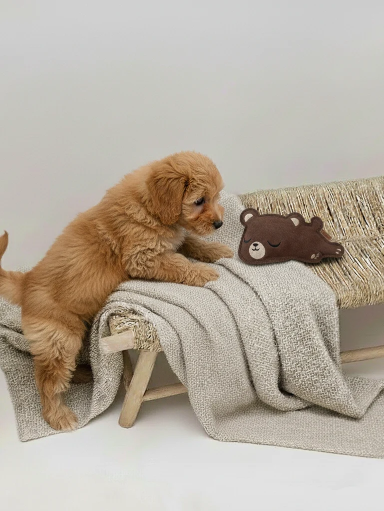 BUDDY. Hundespielzeug aus Leder "Kleiner Bär"