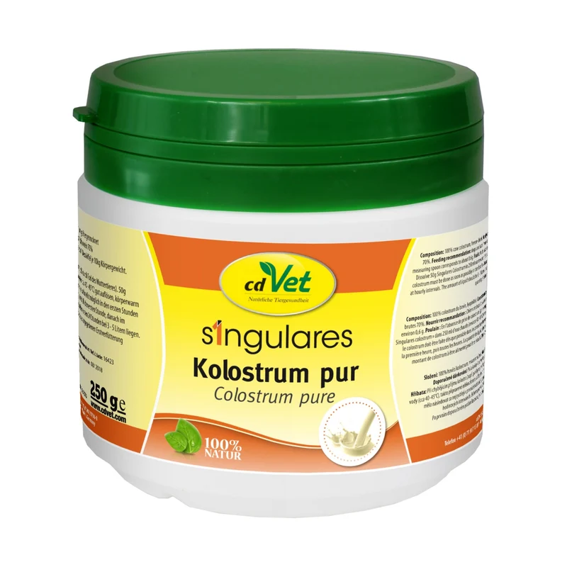 cdVet Singulares Kolostrum pur – Natürliche Immunstärkung für Hunde & Katzen mit wertvollen Erstmilch-Nährstoffen