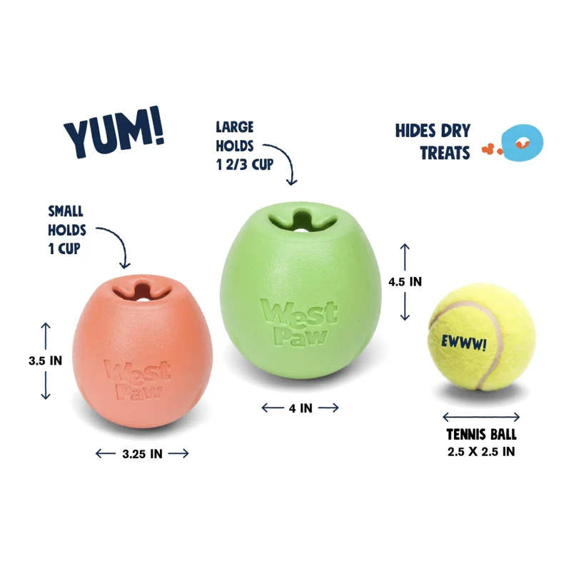 West Paw Zogoflex Echo Rumbl – Interaktives Hundespielzeug für aktive Hunde, robust & snackfüllbar für stundenlangen Spielspaß