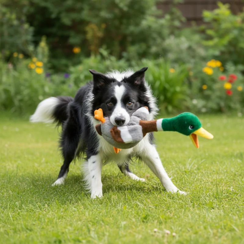 KONG Shakers Honkers Ente – Interaktives Quietsch-Hundespielzeug mit extralangem Hals für stundenlangen Schüttel- & Apportierspaß