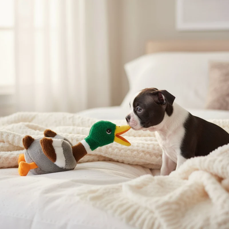 KONG Shakers Honkers Ente – Interaktives Quietsch-Hundespielzeug mit extralangem Hals für stundenlangen Schüttel- & Apportierspaß