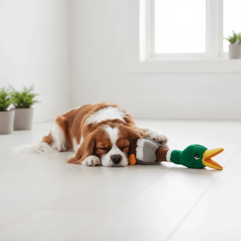 KONG Shakers Honkers Ente – Interaktives Quietsch-Hundespielzeug mit extralangem Hals für stundenlangen Schüttel- & Apportierspaß