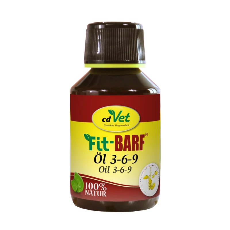 cdVet Fit-BARF Öl 3-6-9 – Omega-Fettsäuren für glänzendes Fell, gesunde Haut und starke Vitalität bei Hunden & Katzen
