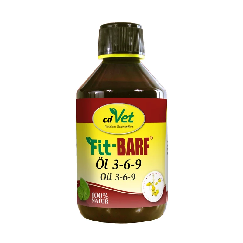 cdVet Fit-BARF Öl 3-6-9 – Omega-Fettsäuren für glänzendes Fell, gesunde Haut und starke Vitalität bei Hunden & Katzen