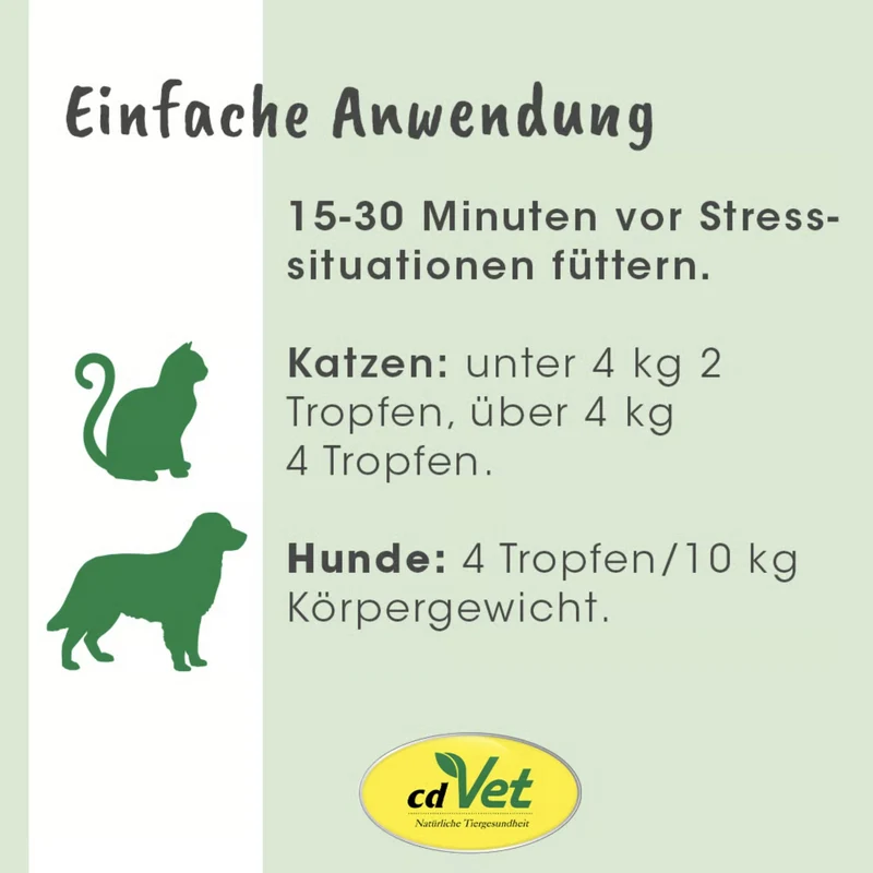 cdVet Calma - Natürliche Beruhigung für gestresste Hunde & Katzen bei Angst, Nervosität & Unruhe