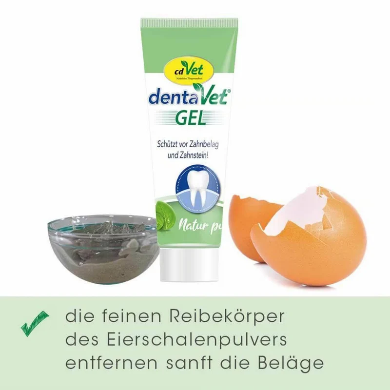 cdVet dentaVet Gel – Natürliche Zahnpflege für Hunde gegen Zahnstein, Mundgeruch & Zahnfleischentzündung