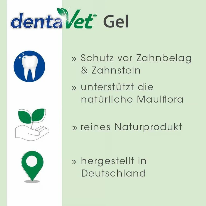 cdVet dentaVet Gel – Natürliche Zahnpflege für Hunde gegen Zahnstein, Mundgeruch & Zahnfleischentzündung
