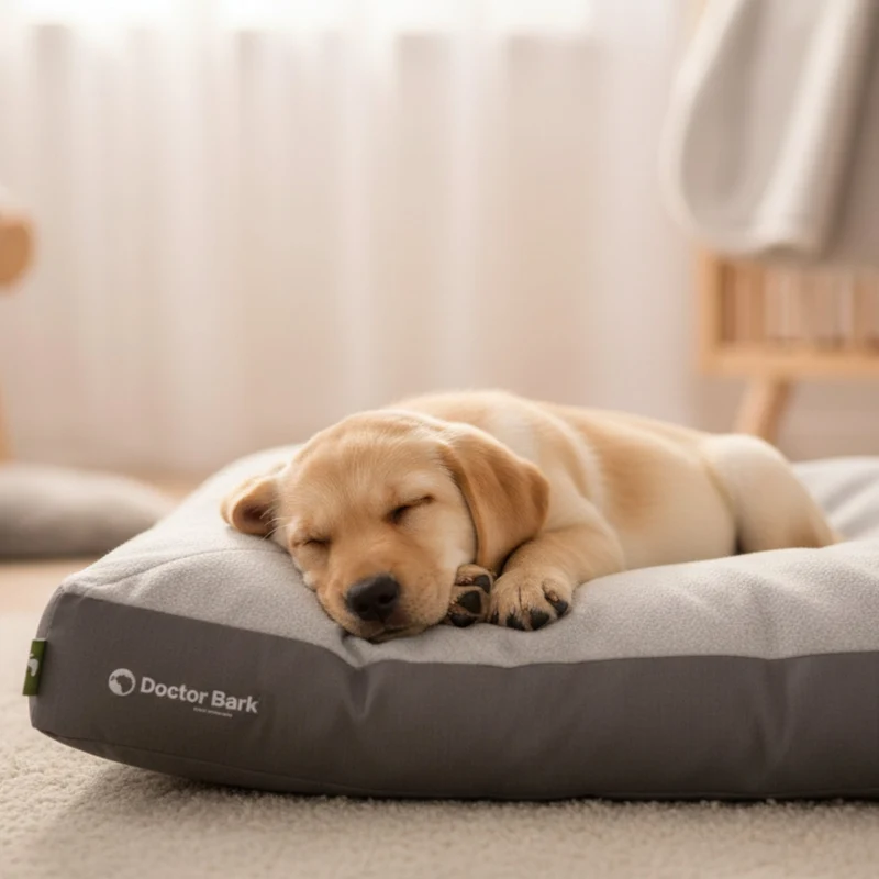 Doctor Bark Ergonomisches Lounge-Kissen für Hunde – waschbar bis 60°C, Made in Germany