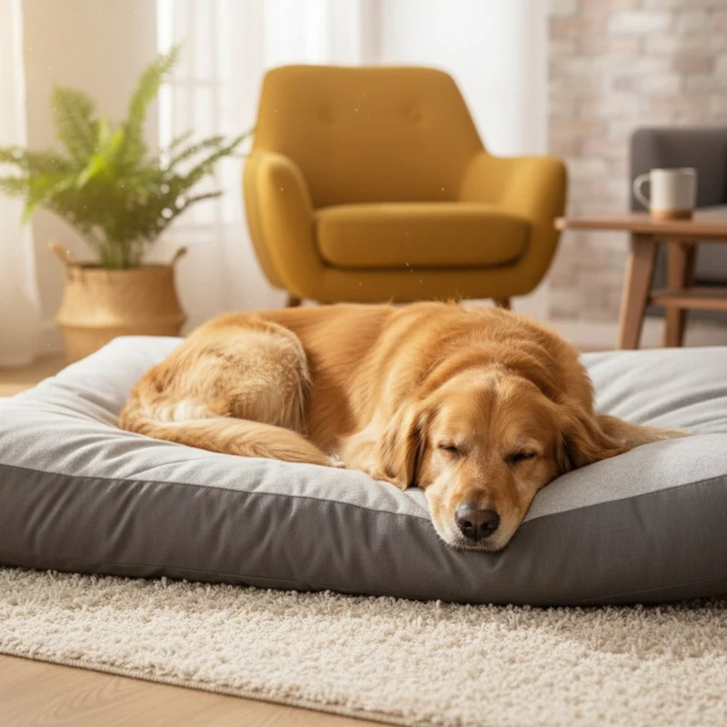 Doctor Bark Ergonomisches Lounge-Kissen für Hunde – waschbar bis 60°C, Made in Germany