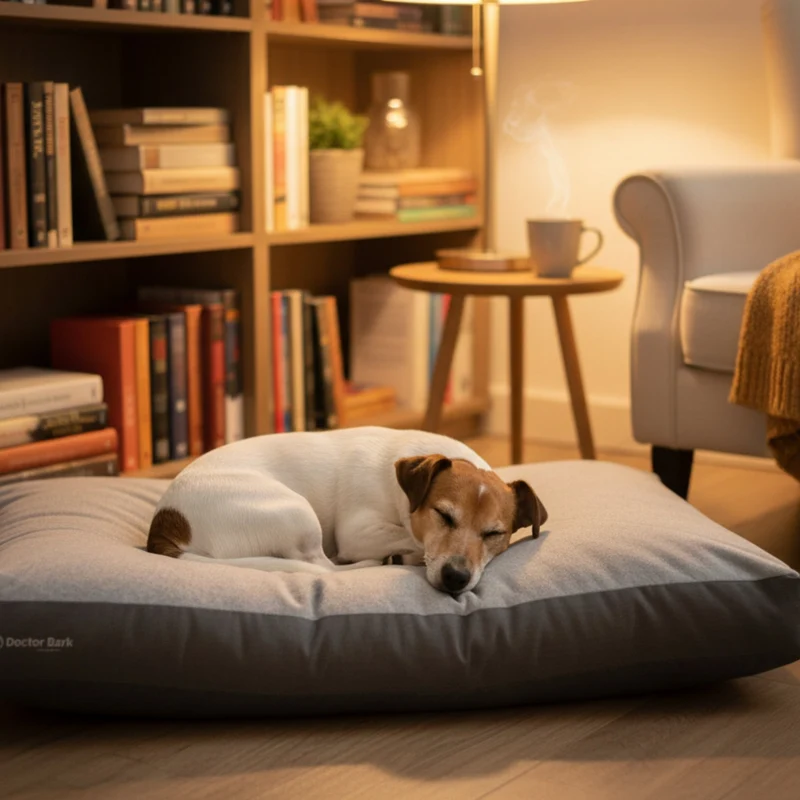 Doctor Bark Ergonomisches Lounge-Kissen für Hunde – waschbar bis 60°C, Made in Germany