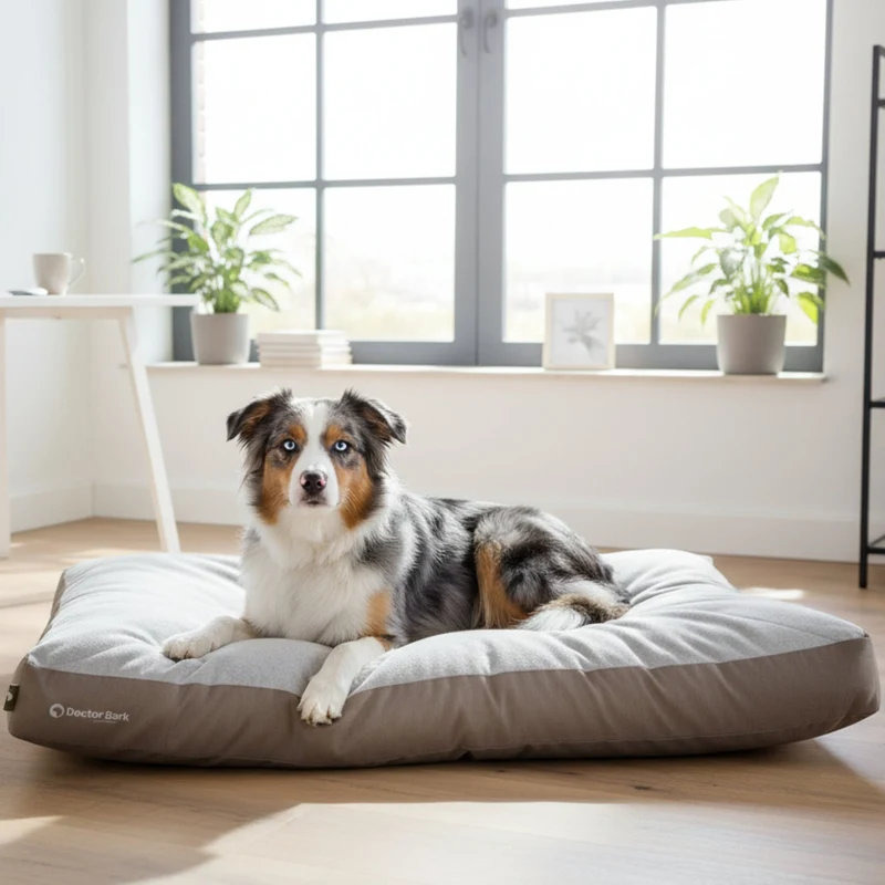 Doctor Bark Ergonomisches Lounge-Kissen für Hunde – waschbar bis 60°C, Made in Germany