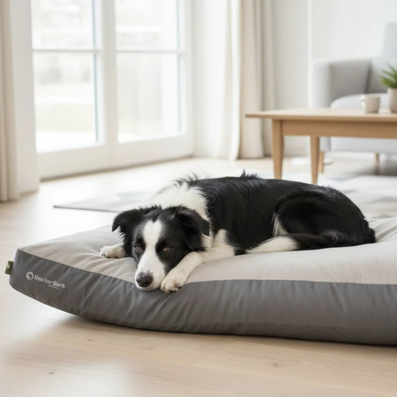 Doctor Bark Ergonomisches Lounge-Kissen für Hunde – waschbar bis 60°C, Made in Germany