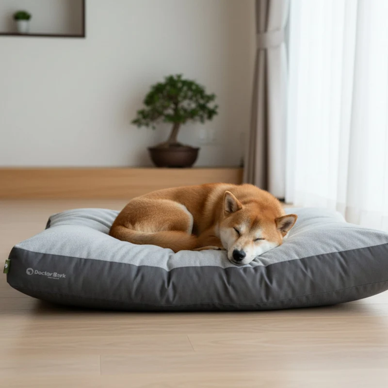 Doctor Bark Ergonomisches Lounge-Kissen für Hunde – waschbar bis 60°C, Made in Germany