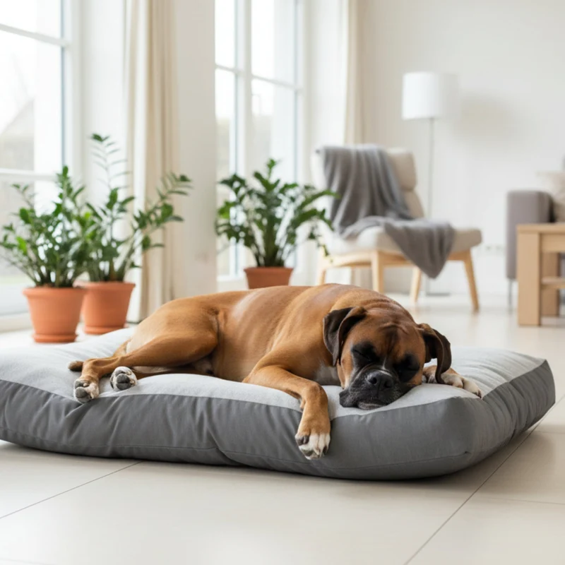 Doctor Bark Ergonomisches Lounge-Kissen für Hunde – waschbar bis 60°C, Made in Germany