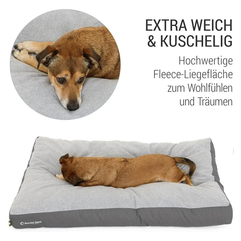Doctor Bark Ergonomisches Lounge-Kissen für Hunde – waschbar bis 60°C, Made in Germany