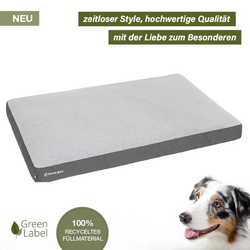 Doctor Bark Ergonomisches Lounge-Kissen für Hunde – waschbar bis 60°C, Made in Germany