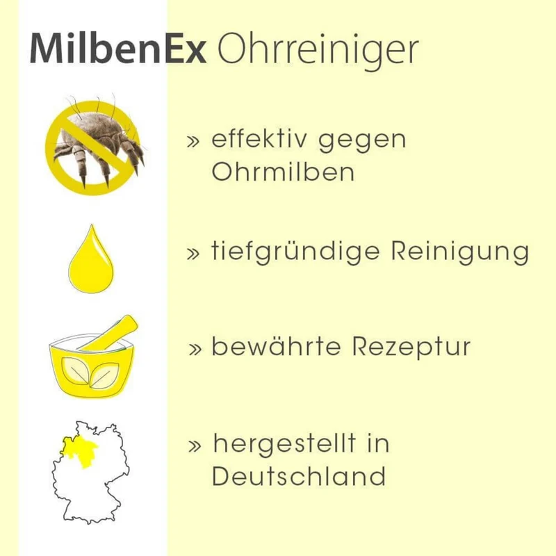cdVet MilbenEx Ohrreiniger – Natürliche Ohrenpflege gegen Milben, Juckreiz & Entzündungen für Hunde und Katzen