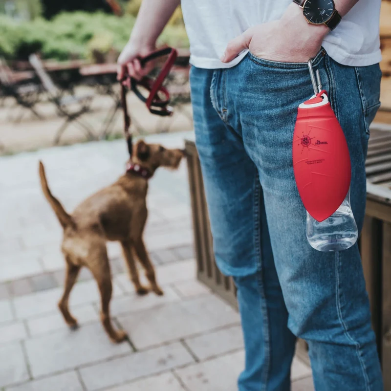 Hunter Outdoor Trinkflasche List mit Silikonnapf – 2-in-1 Hunde Reisenapf für unterwegs, auslaufsicher mit Karabiner, lebensmittelechter Silikon-Napf für Wandern & Reisen