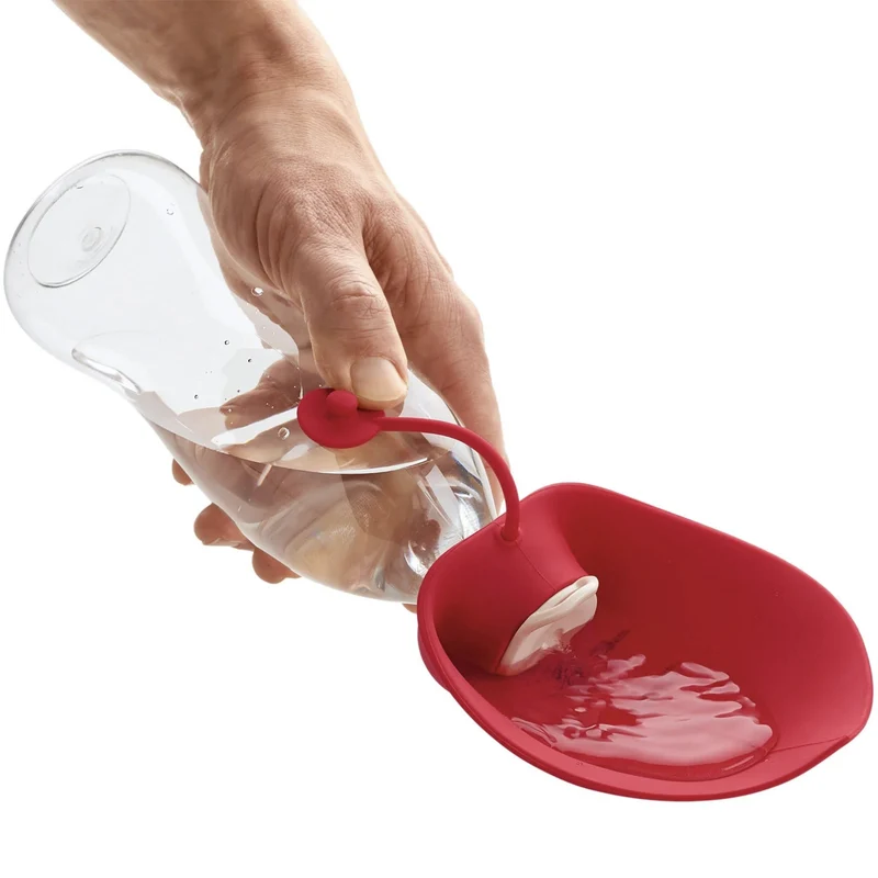 Hunter Outdoor Trinkflasche List mit Silikonnapf – 2-in-1 Hunde Reisenapf für unterwegs, auslaufsicher mit Karabiner, lebensmittelechter Silikon-Napf für Wandern & Reisen