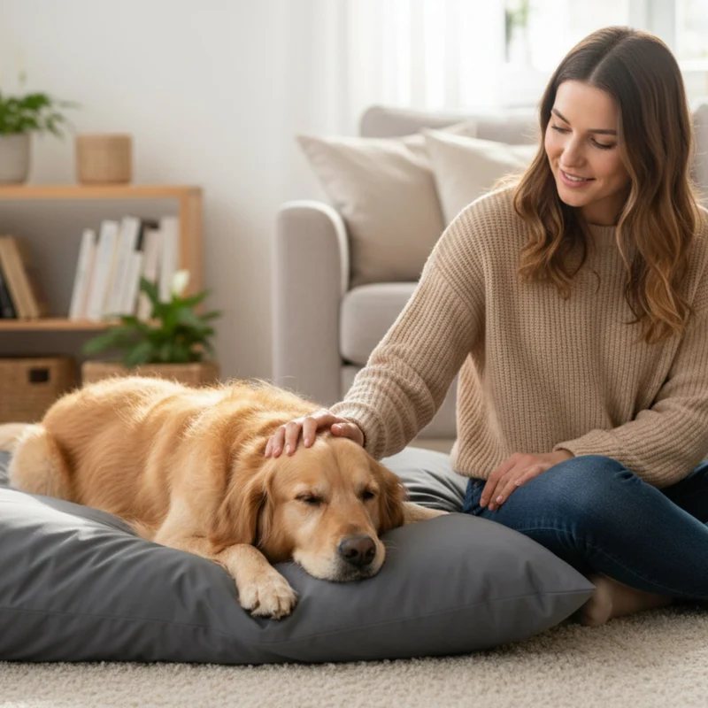 Doctor Bark Country-Kissen – Ergonomisches Hundebett mit weicher Füllung, waschbar & allergikerfreundlich für gesunden Schlaf