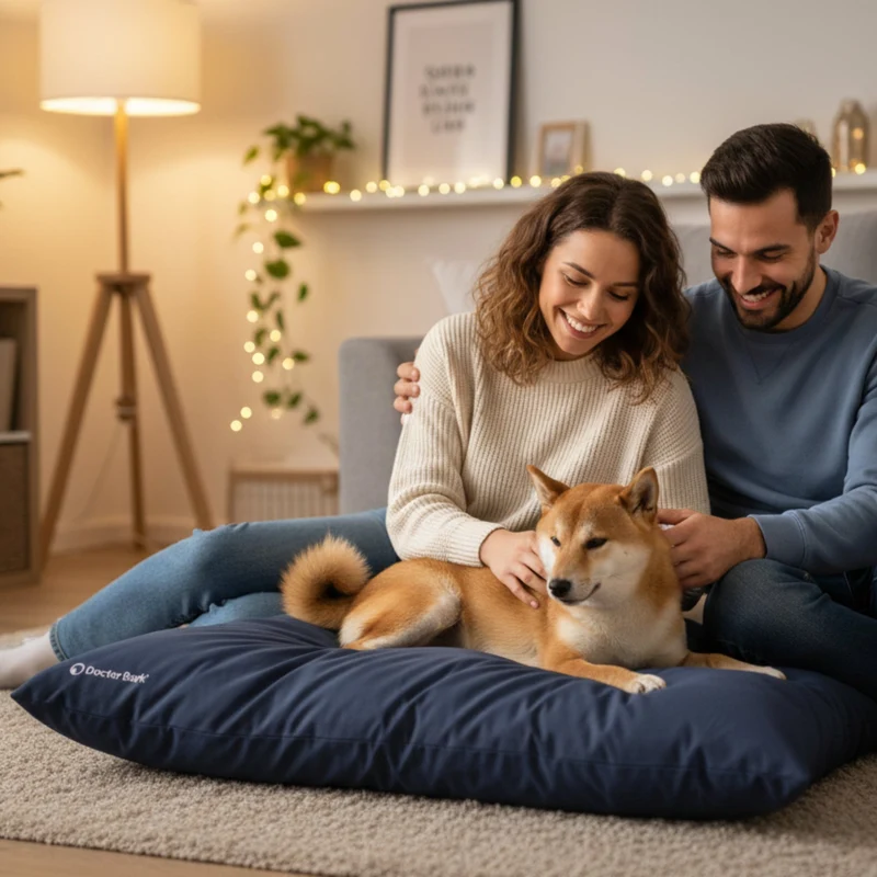 Doctor Bark Country-Kissen – Ergonomisches Hundebett mit weicher Füllung, waschbar & allergikerfreundlich für gesunden Schlaf