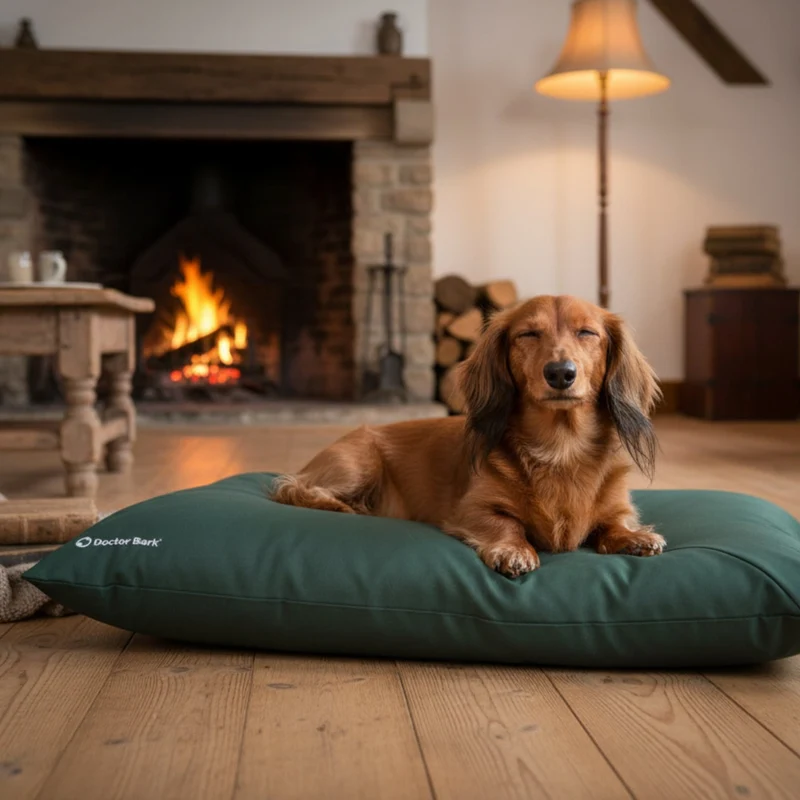 Doctor Bark Country-Kissen – Ergonomisches Hundebett mit weicher Füllung, waschbar & allergikerfreundlich für gesunden Schlaf