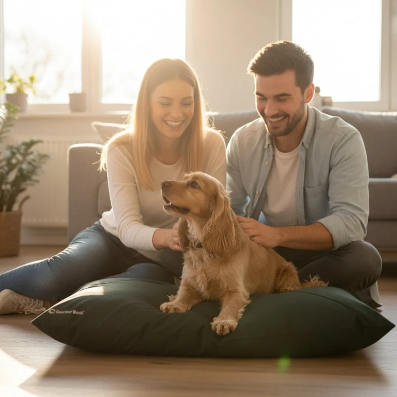Doctor Bark Country-Kissen – Ergonomisches Hundebett mit weicher Füllung, waschbar & allergikerfreundlich für gesunden Schlaf
