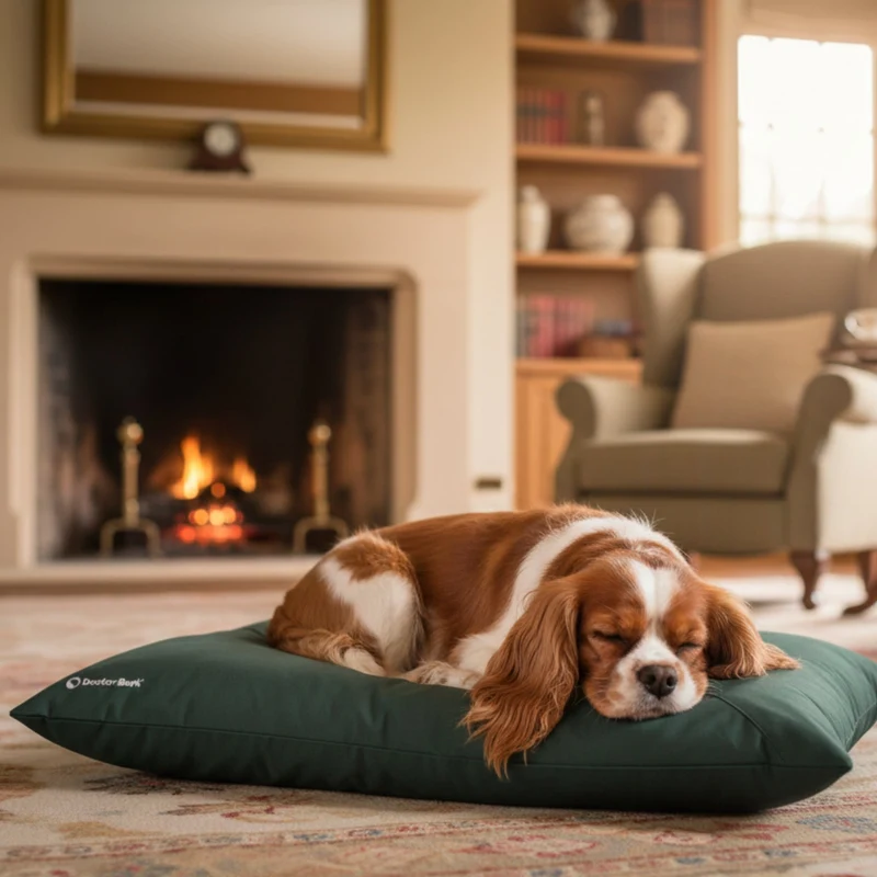 Doctor Bark Country-Kissen – Ergonomisches Hundebett mit weicher Füllung, waschbar & allergikerfreundlich für gesunden Schlaf