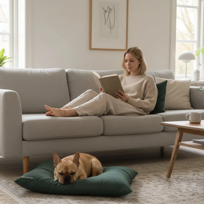 Doctor Bark Country-Kissen – Ergonomisches Hundebett mit weicher Füllung, waschbar & allergikerfreundlich für gesunden Schlaf