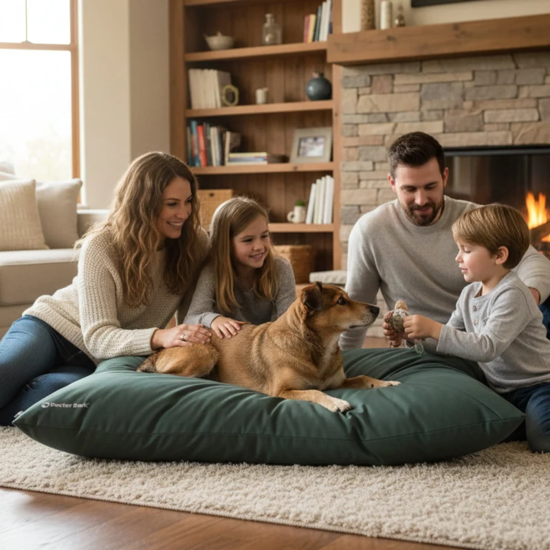 Doctor Bark Country-Kissen – Ergonomisches Hundebett mit weicher Füllung, waschbar & allergikerfreundlich für gesunden Schlaf
