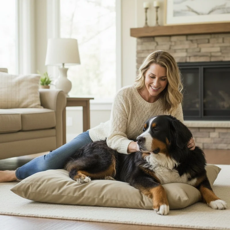 Doctor Bark Country-Kissen – Ergonomisches Hundebett mit weicher Füllung, waschbar & allergikerfreundlich für gesunden Schlaf