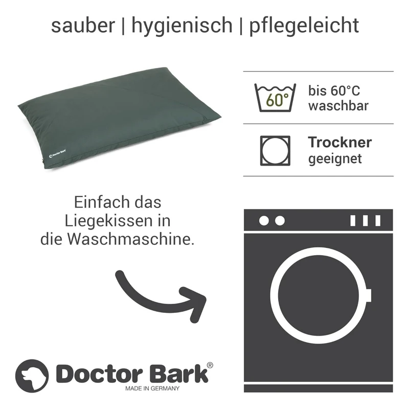 Doctor Bark Country-Kissen – Ergonomisches Hundebett mit weicher Füllung, waschbar & allergikerfreundlich für gesunden Schlaf