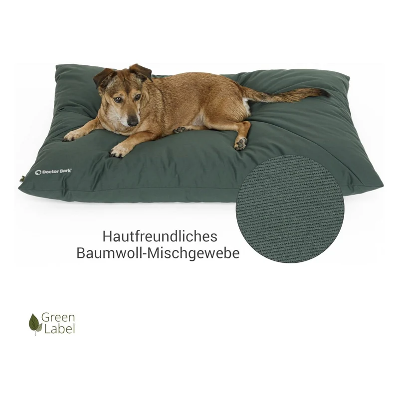 Doctor Bark Country-Kissen – Ergonomisches Hundebett mit weicher Füllung, waschbar & allergikerfreundlich für gesunden Schlaf