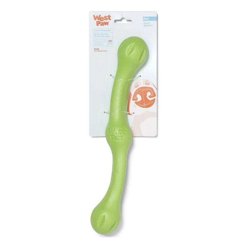 West Paw Zogoflex Zwig – Apportierspielzeug für aktive Hunde, schwimmfähig & robust