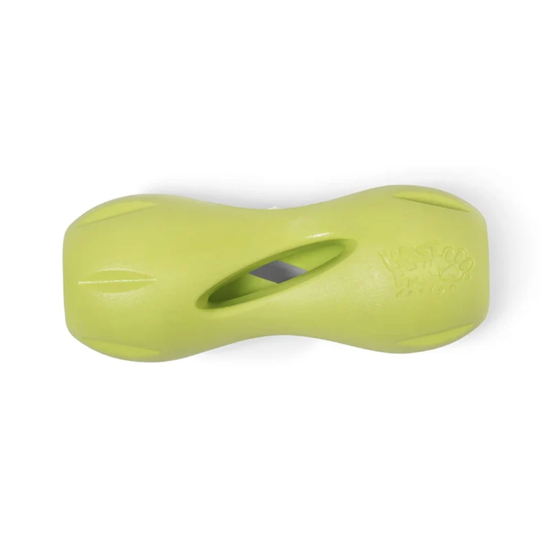 West Paw Zogoflex Qwizl – Robustes, schwimmfähiges Hundespielzeug mit Leckerlie-Funktion für aktive Hunde
