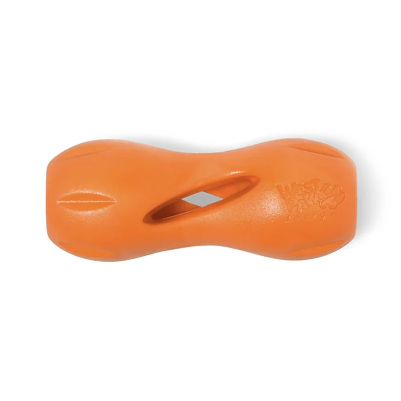 West Paw Zogoflex Qwizl – Robustes, schwimmfähiges Hundespielzeug mit Leckerlie-Funktion für aktive Hunde