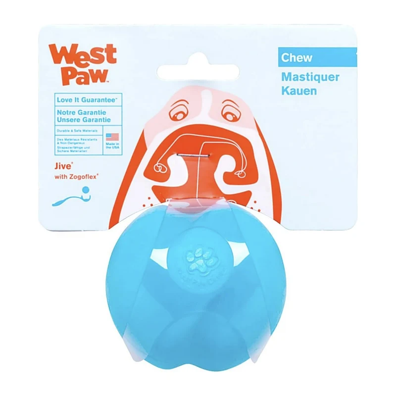 West Paw Zogoflex Jive – Robuster Hundeball für starke Kauer, schwimmfähig & spülmaschinenfest
