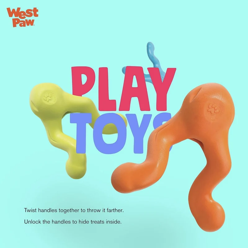 West Paw Zogoflex Tizzi – Interaktives Intelligenzspielzeug für gelangweilte & unterforderte Hunde | Robust, schwimmfähig & befüllbar