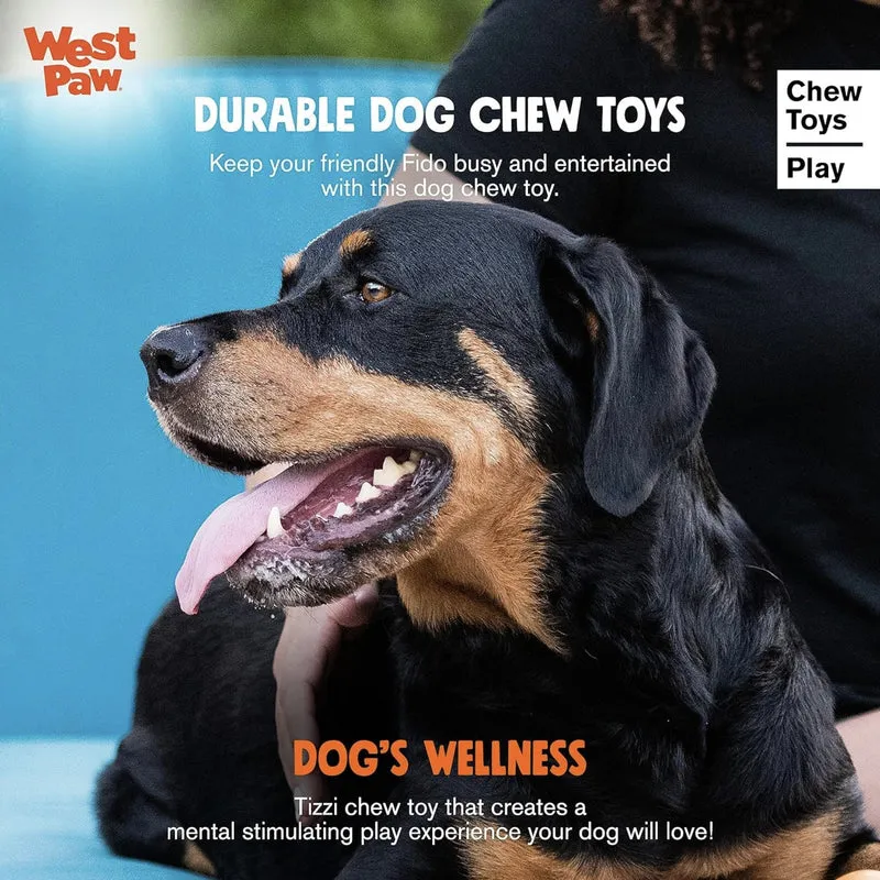 West Paw Zogoflex Tizzi – Interaktives Intelligenzspielzeug für gelangweilte & unterforderte Hunde | Robust, schwimmfähig & befüllbar