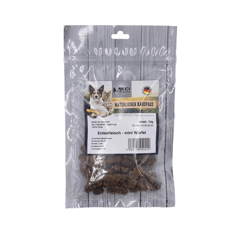 Black Canyon Entenfleisch Mini Würfel – Premium Trainingssnack für Hunde & Katzen | Proteinreich, schonend getrocknet, hypoallergen