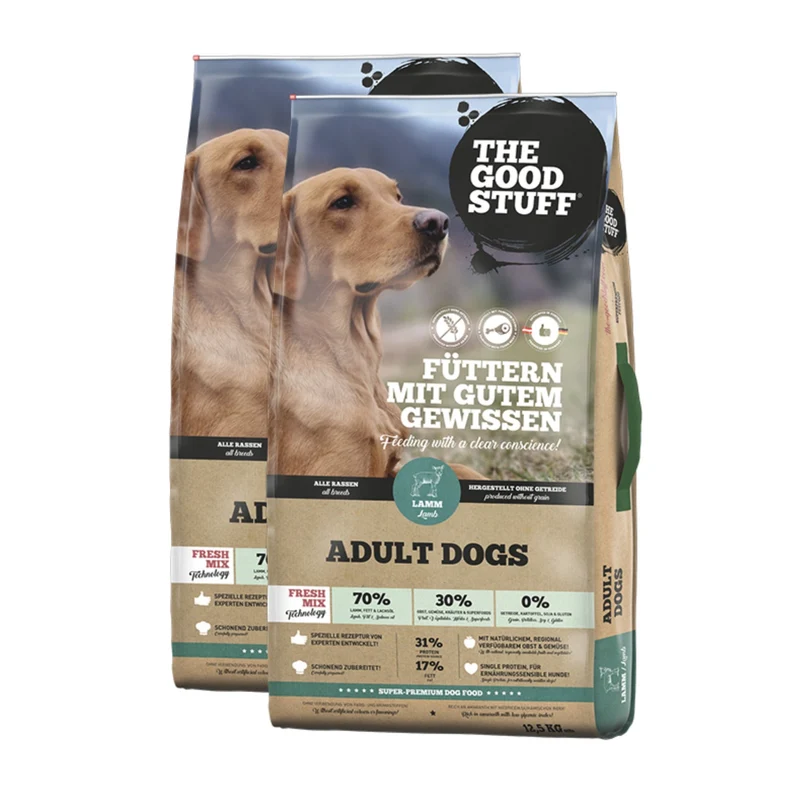 The Goodstuff Adult Dogs Trockenfutter mit Lamm – Getreidefrei, Super Premium & Leicht Verdaulich für Sensible Hunde