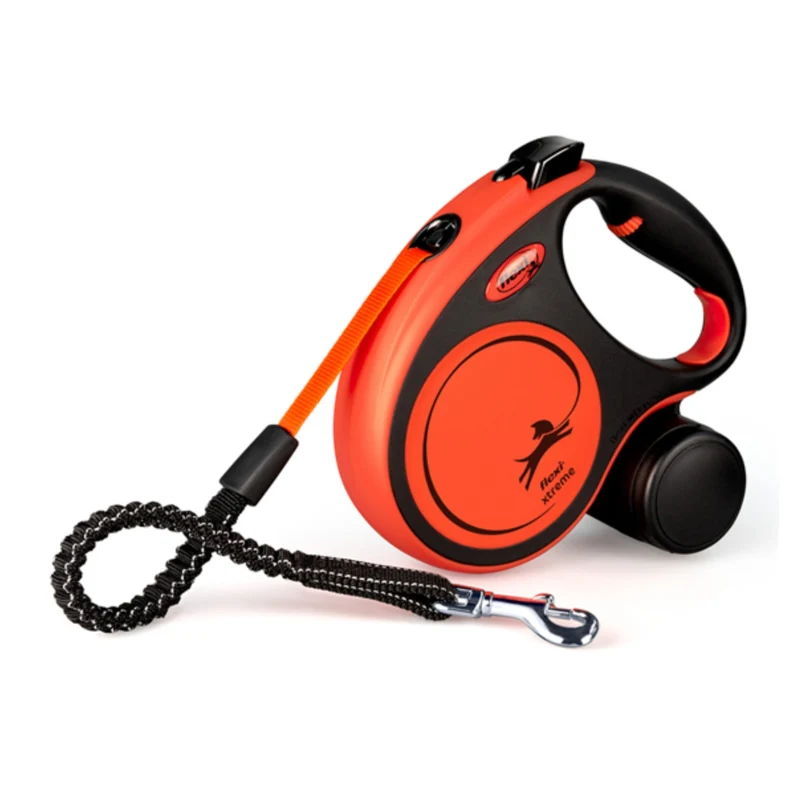 Flexi Xtreme Gurtleine – Extrem beißfeste Roll-Hundeleine mit 8m Auslauf für große, aktive Hunde